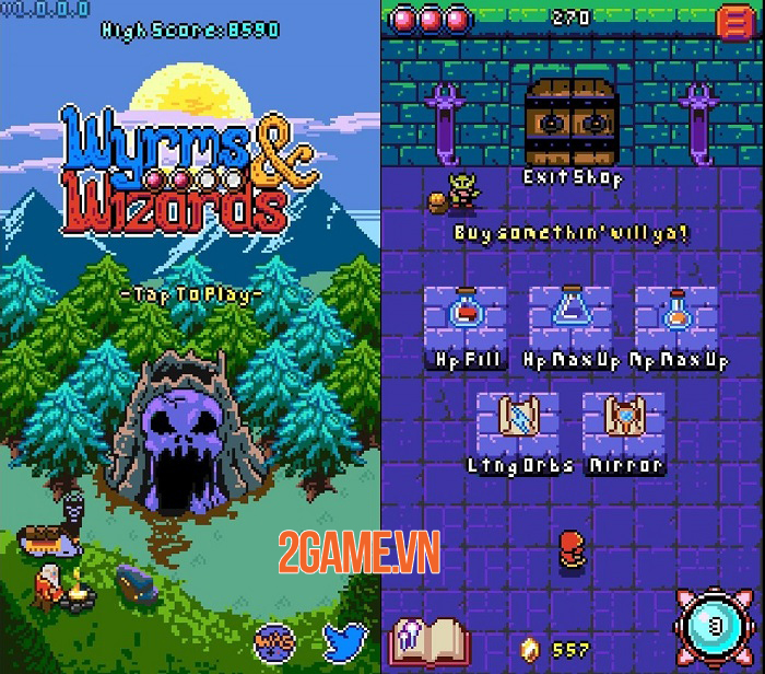 Wyrms And Wizards - Game roguelike shmup bối cảnh giả tưởng ra mắt cho Android 1